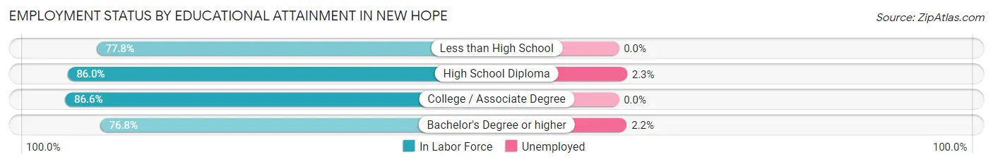 Employment Status by Educational Attainment in New Hope