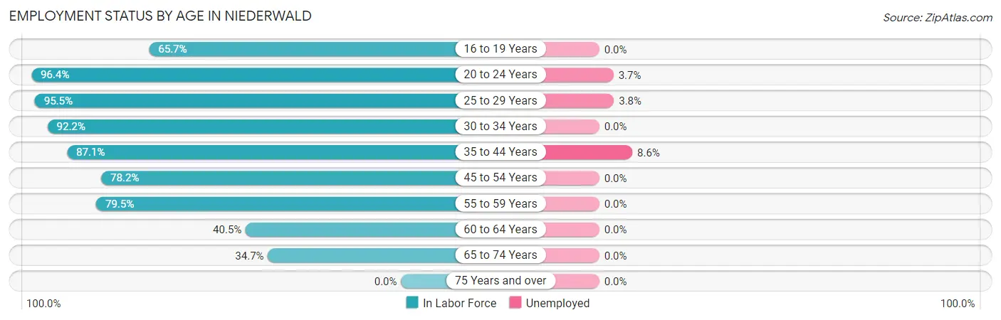 Employment Status by Age in Niederwald