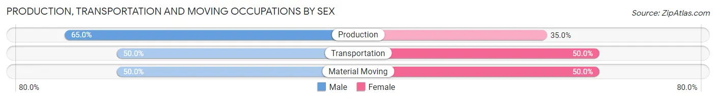 Production, Transportation and Moving Occupations by Sex in Niederwald