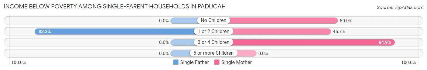 Income Below Poverty Among Single-Parent Households in Paducah