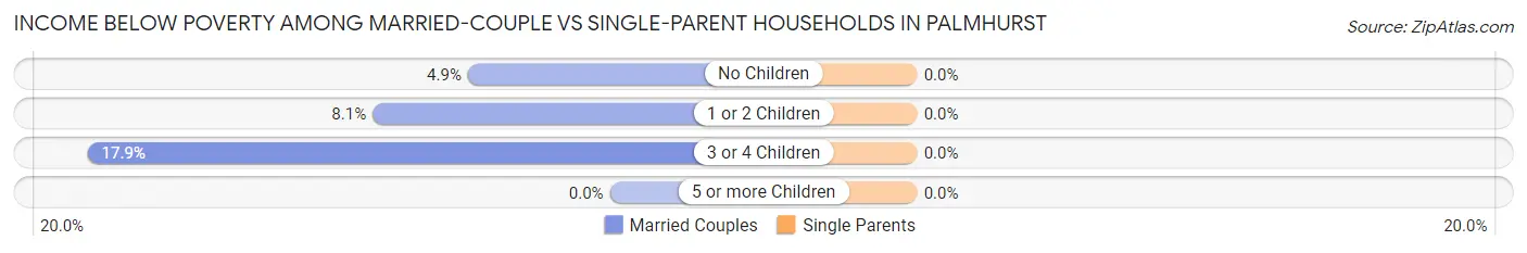 Income Below Poverty Among Married-Couple vs Single-Parent Households in Palmhurst