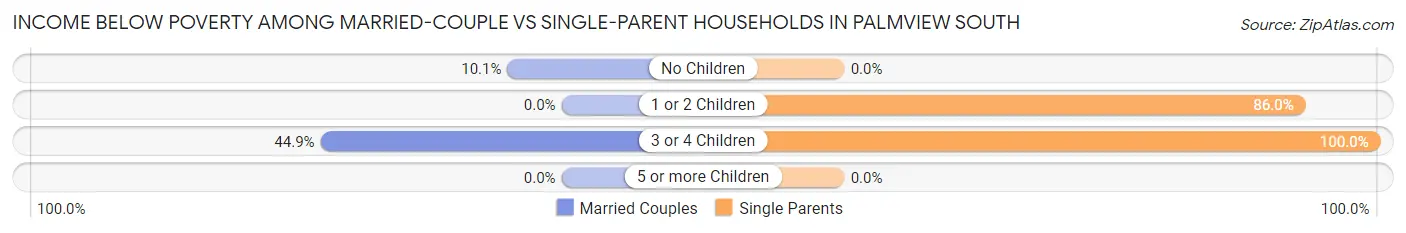 Income Below Poverty Among Married-Couple vs Single-Parent Households in Palmview South