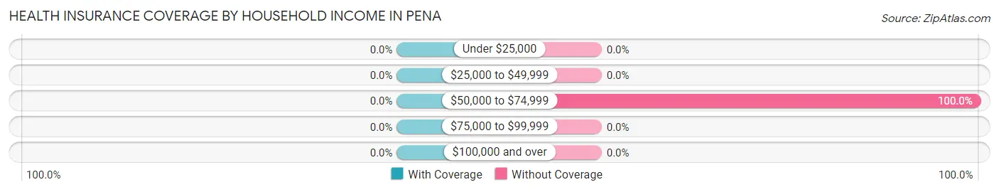 Health Insurance Coverage by Household Income in Pena