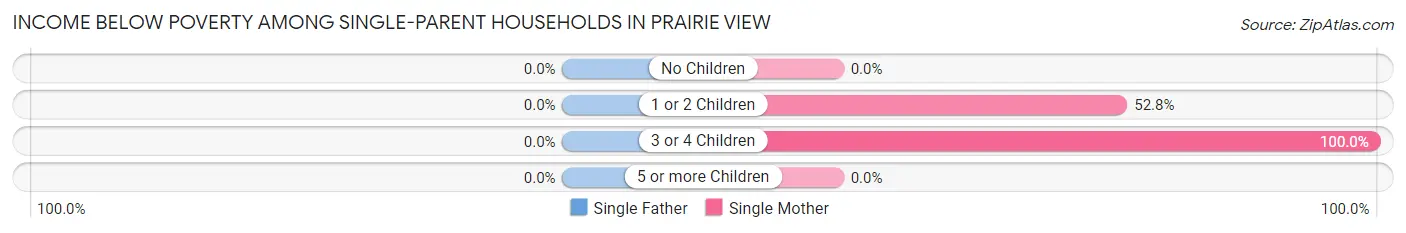 Income Below Poverty Among Single-Parent Households in Prairie View