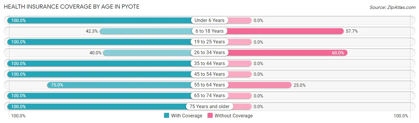 Health Insurance Coverage by Age in Pyote