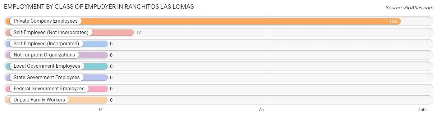 Employment by Class of Employer in Ranchitos Las Lomas