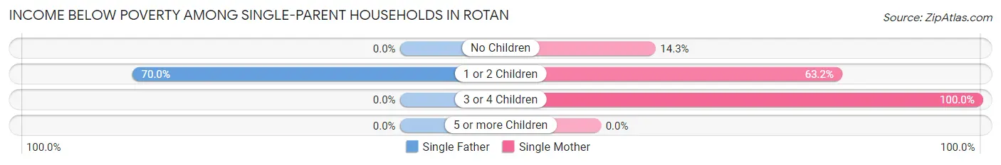 Income Below Poverty Among Single-Parent Households in Rotan