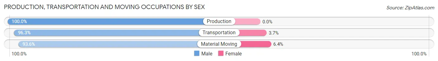 Production, Transportation and Moving Occupations by Sex in Rotan