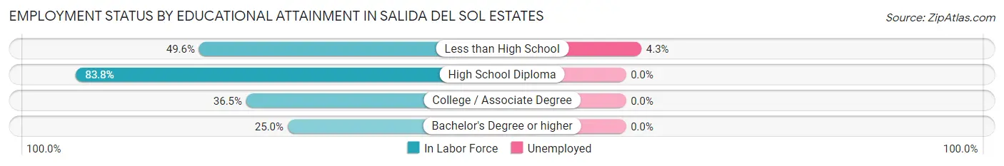 Employment Status by Educational Attainment in Salida del Sol Estates