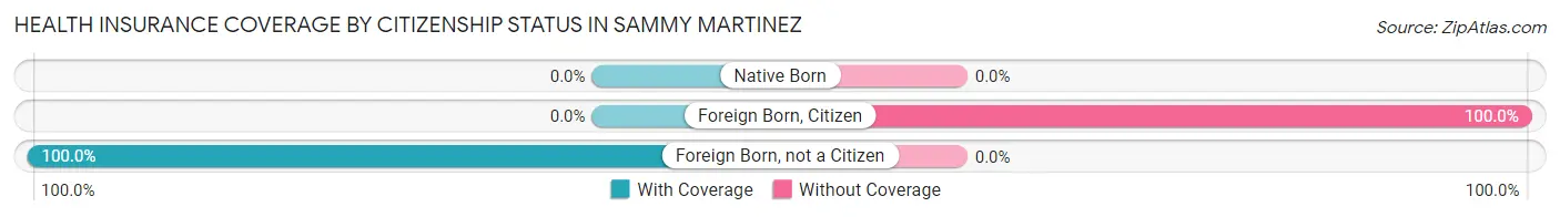 Health Insurance Coverage by Citizenship Status in Sammy Martinez