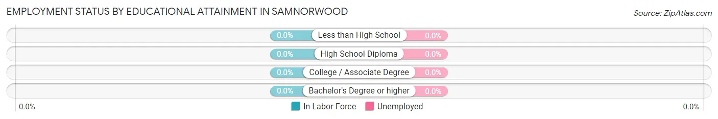 Employment Status by Educational Attainment in Samnorwood