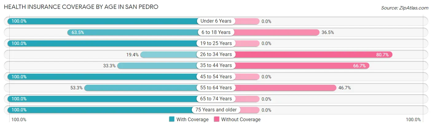Health Insurance Coverage by Age in San Pedro