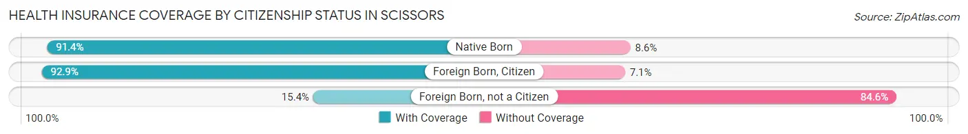 Health Insurance Coverage by Citizenship Status in Scissors