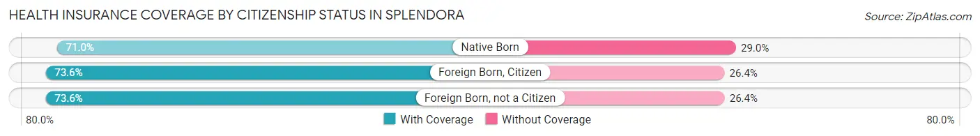 Health Insurance Coverage by Citizenship Status in Splendora
