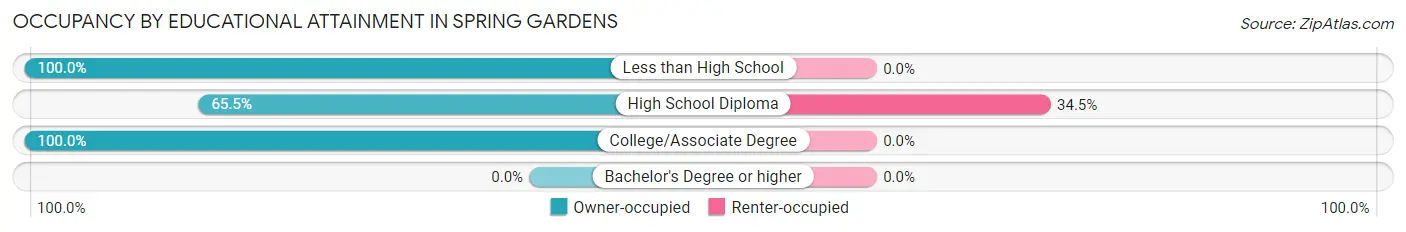 Occupancy by Educational Attainment in Spring Gardens