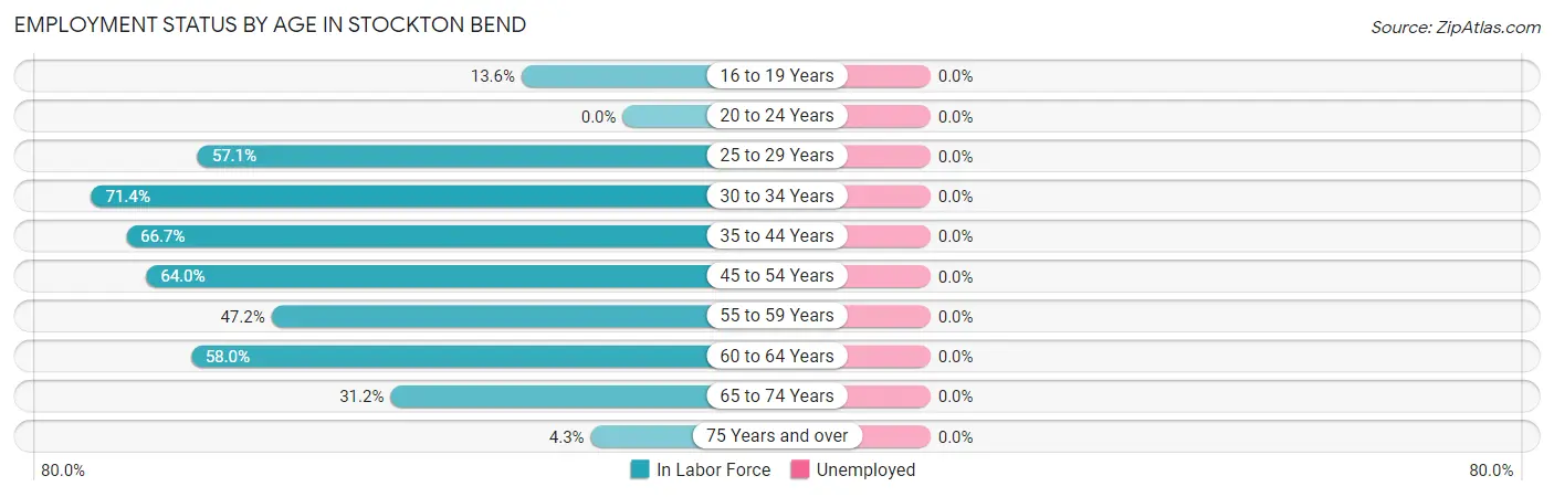 Employment Status by Age in Stockton Bend