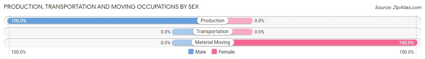 Production, Transportation and Moving Occupations by Sex in Sunrise Shores