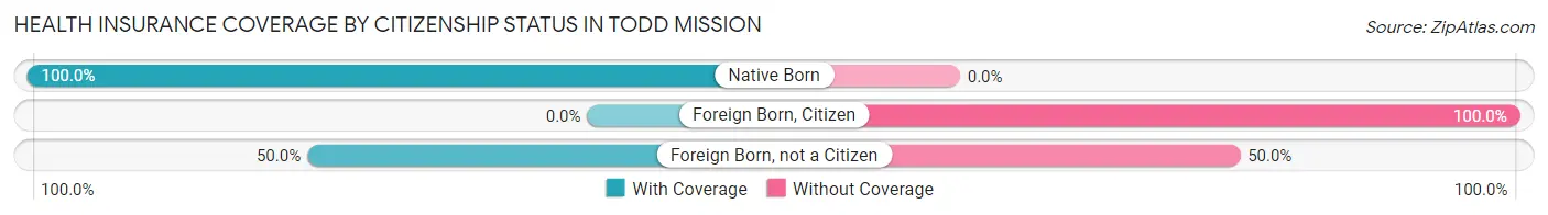 Health Insurance Coverage by Citizenship Status in Todd Mission