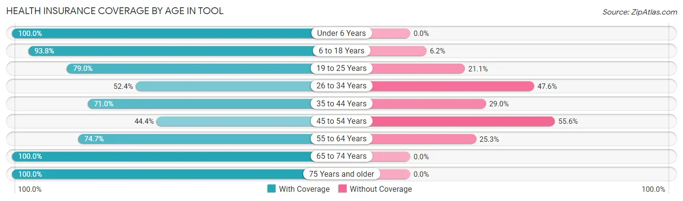 Health Insurance Coverage by Age in Tool