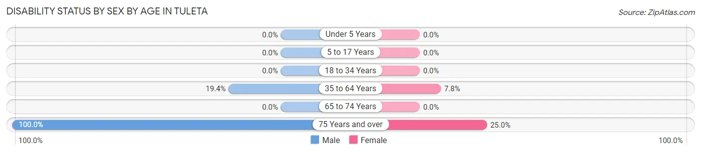 Disability Status by Sex by Age in Tuleta