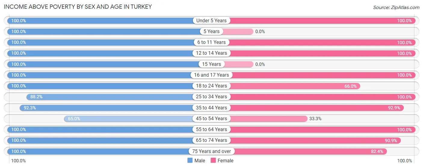 Income Above Poverty by Sex and Age in Turkey