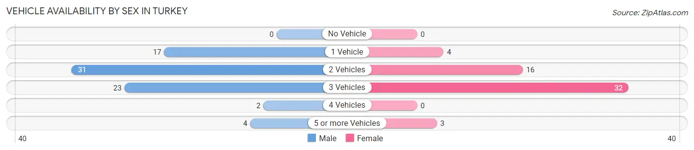 Vehicle Availability by Sex in Turkey