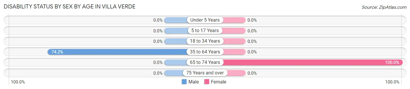Disability Status by Sex by Age in Villa Verde