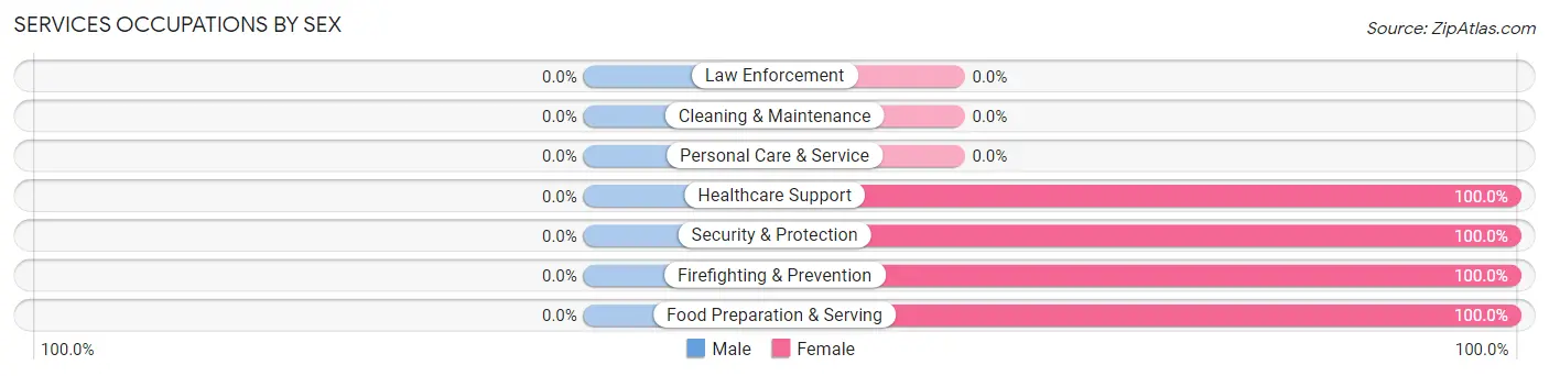 Services Occupations by Sex in Wortham