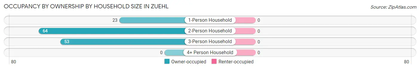 Occupancy by Ownership by Household Size in Zuehl