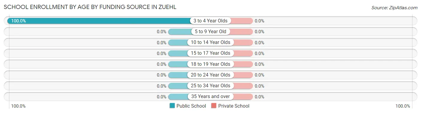 School Enrollment by Age by Funding Source in Zuehl