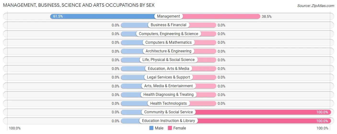 Management, Business, Science and Arts Occupations by Sex in Antimony