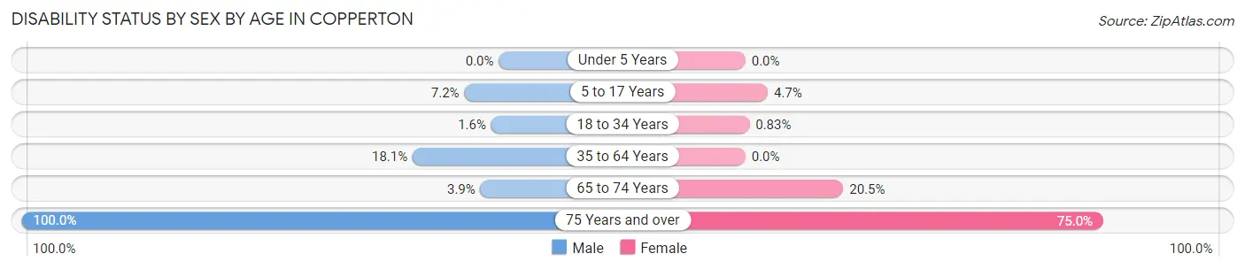 Disability Status by Sex by Age in Copperton