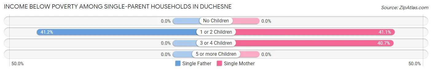 Income Below Poverty Among Single-Parent Households in Duchesne