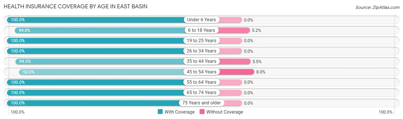Health Insurance Coverage by Age in East Basin