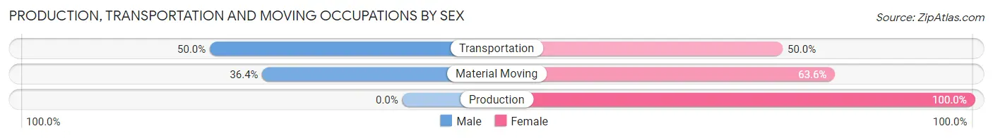 Production, Transportation and Moving Occupations by Sex in East Basin