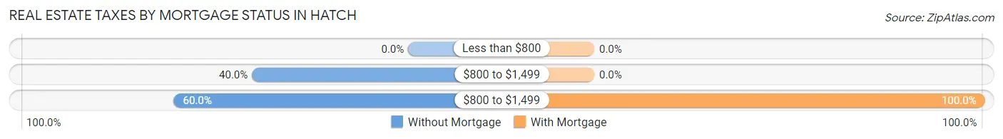 Real Estate Taxes by Mortgage Status in Hatch