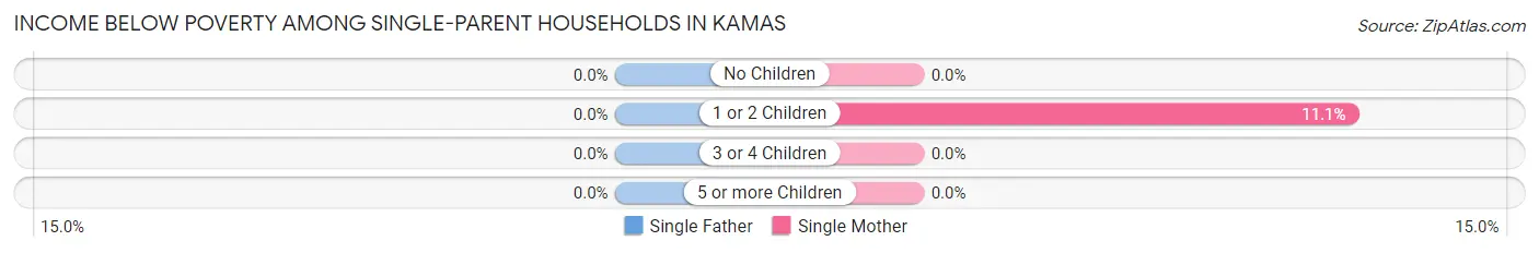Income Below Poverty Among Single-Parent Households in Kamas