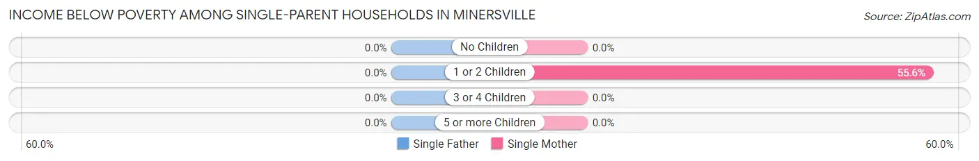 Income Below Poverty Among Single-Parent Households in Minersville