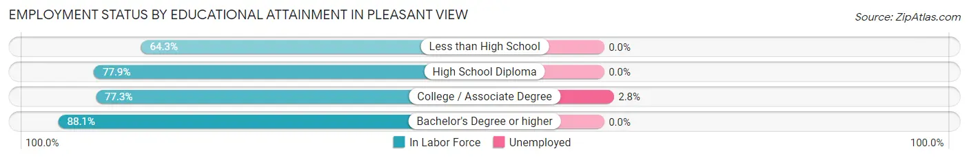 Employment Status by Educational Attainment in Pleasant View