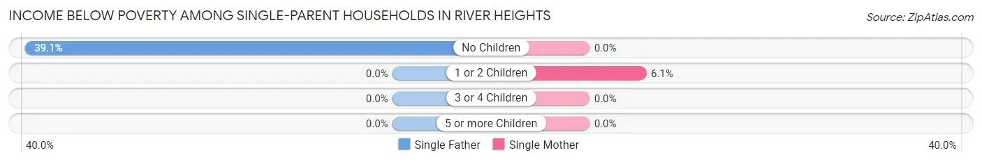 Income Below Poverty Among Single-Parent Households in River Heights
