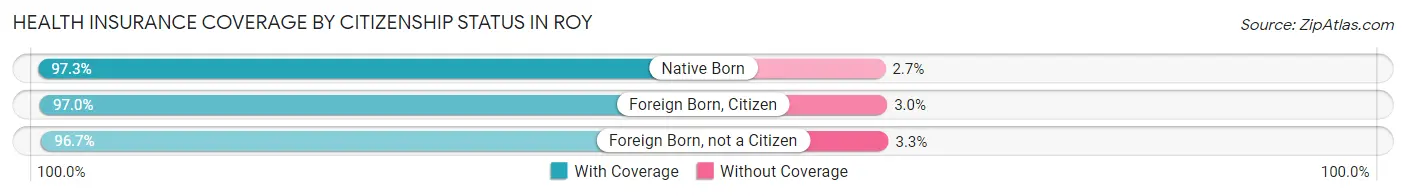 Health Insurance Coverage by Citizenship Status in Roy