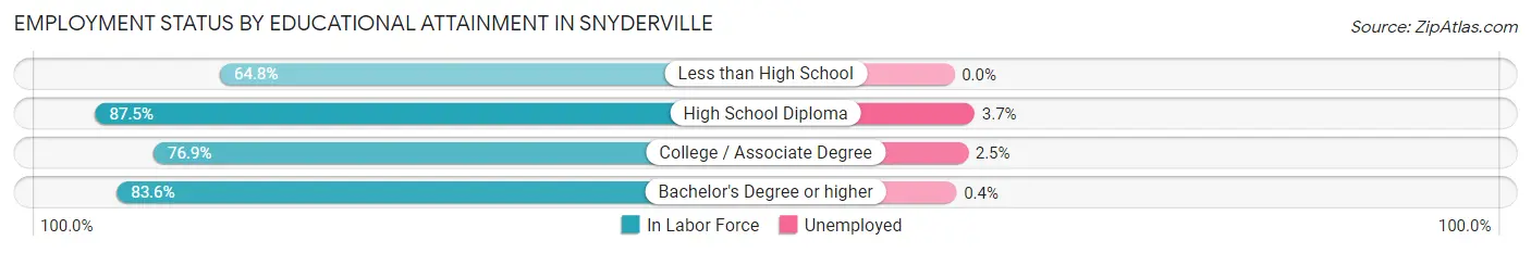 Employment Status by Educational Attainment in Snyderville