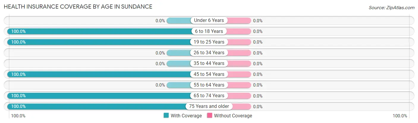 Health Insurance Coverage by Age in Sundance