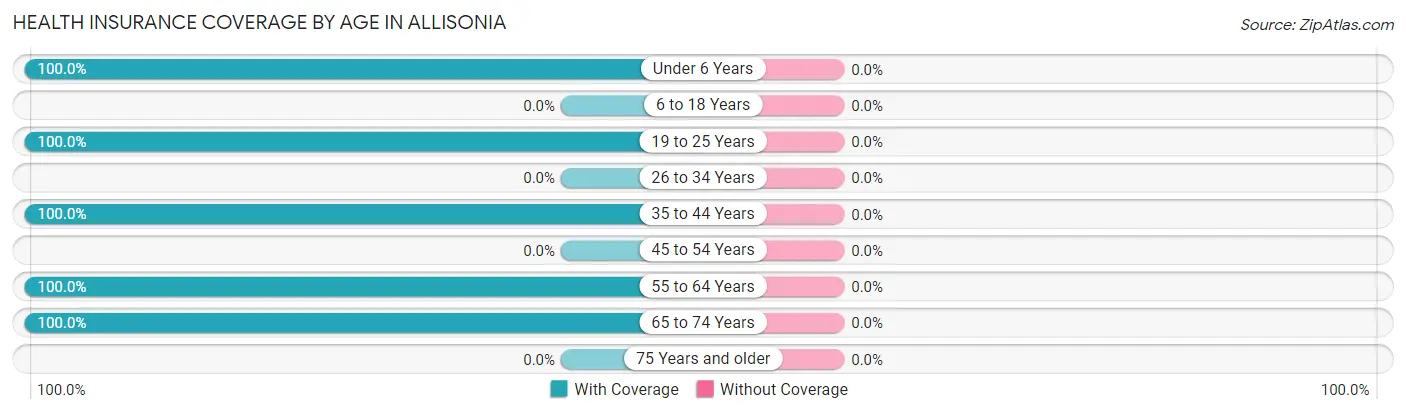 Health Insurance Coverage by Age in Allisonia