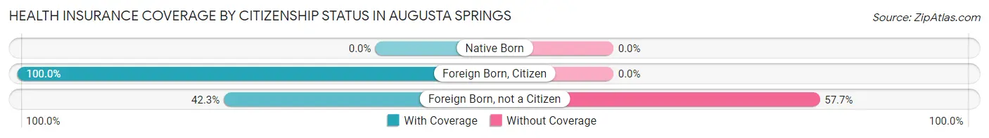 Health Insurance Coverage by Citizenship Status in Augusta Springs