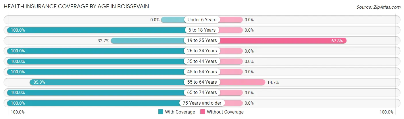 Health Insurance Coverage by Age in Boissevain