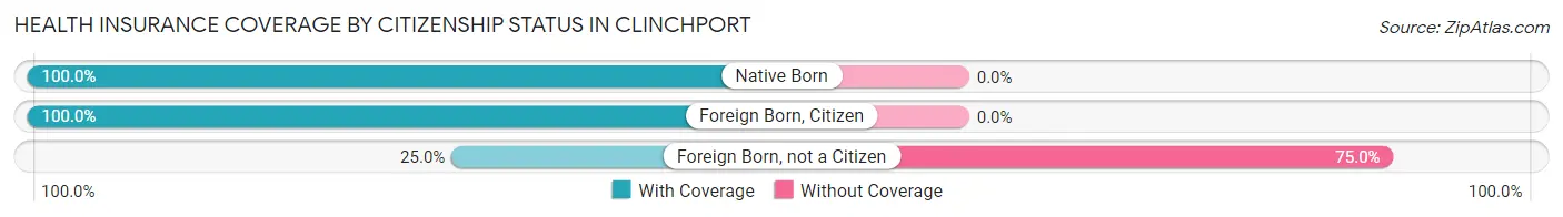 Health Insurance Coverage by Citizenship Status in Clinchport