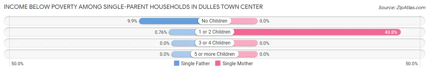 Income Below Poverty Among Single-Parent Households in Dulles Town Center