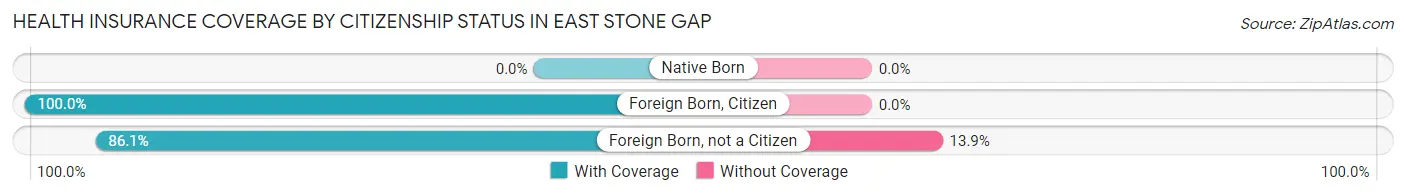 Health Insurance Coverage by Citizenship Status in East Stone Gap