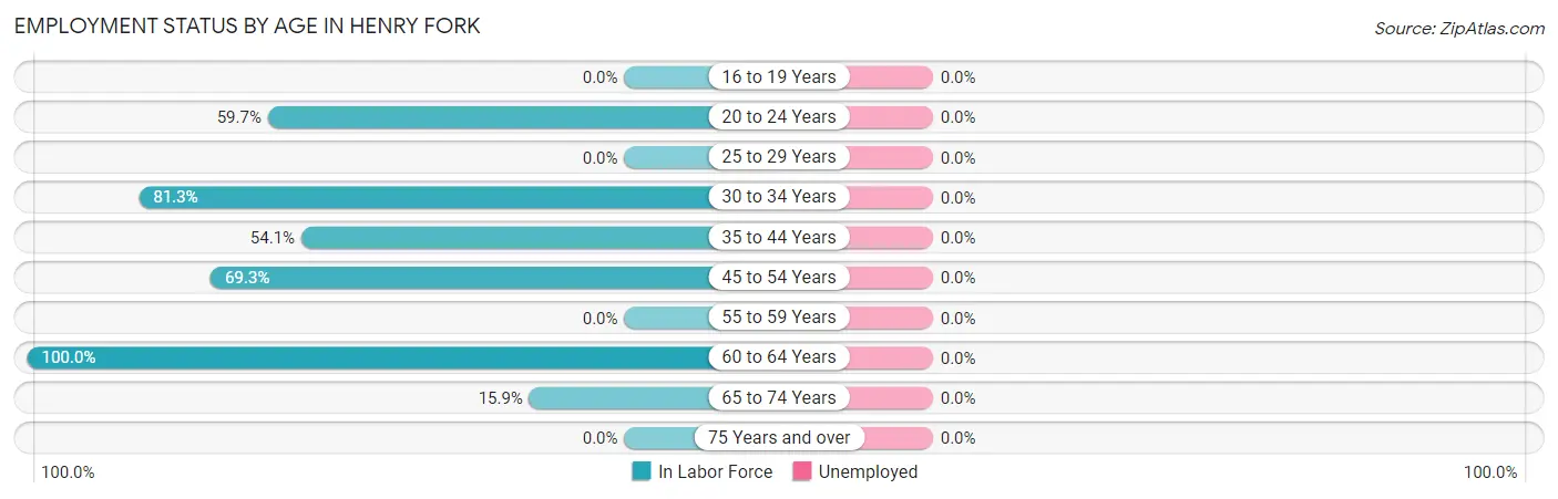 Employment Status by Age in Henry Fork